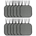 thumbnail image 1 of Sweet Home Collection Cameron Memory Foam Non-Slip Chair Pad Black/Sage Blue Set of 12, 1 of 5