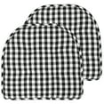 thumbnail image 1 of Sweet Home Collection Checkered Memory Foam U-Shape Non-Slip Chair Cushion Pad 2 Pack - Black/White, 1 of 6