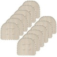 thumbnail image 1 of Sweet Home Collection Checkered Memory Foam U-Shape Non-Slip Chair Cushion Sets Taupe White Set of 12, 1 of 5