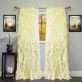 thumbnail image 1 of Sweet Home Collection Chic Sheer Voile Vertical Ruffled Tier Window Curtain Panel 108" x 50", 1 of 3