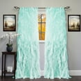 thumbnail image 1 of Sweet Home Collection Chic Sheer Voile Vertical Ruffled Tier Window Curtain Panel 108" x 50", 1 of 1