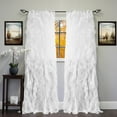 thumbnail image 1 of Sweet Home Collection Chic Sheer Voile Vertical Ruffled Tier Window Curtain Panel 108" x 50", 1 of 1