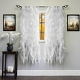 thumbnail image 1 of Sweet Home Collection Chic Sheer Voile Vertical Ruffled Tier Window Curtain Panel 50" x 63", 1 of 3