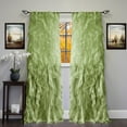 thumbnail image 1 of Sweet Home Collection Chic Sheer Voile Vertical Ruffled Tier Window Curtain Panel 50" x 84", 1 of 3