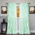 thumbnail image 1 of Sweet Home Collection Chic Sheer Voile Vertical Ruffled Tier Window Curtain Panel 50" x 84", 1 of 1
