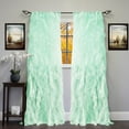 thumbnail image 1 of Sweet Home Collection Chic Sheer Voile Vertical Ruffled Tier Window Curtain Panel 96" x 50", 1 of 1