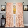thumbnail image 1 of Sweet Home Collection Chic Sheer Voile Vertical Ruffled Tier Window Curtain Panel 96" x 50", 1 of 3
