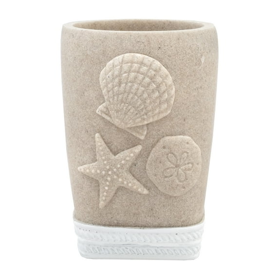 Sweet Home Collection Coastal Shell Bath Accessory Collection Bathroom Tumbler