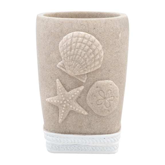 Sweet Home Collection Coastal Shell Bath Accessory Collection Bathroom Tumbler