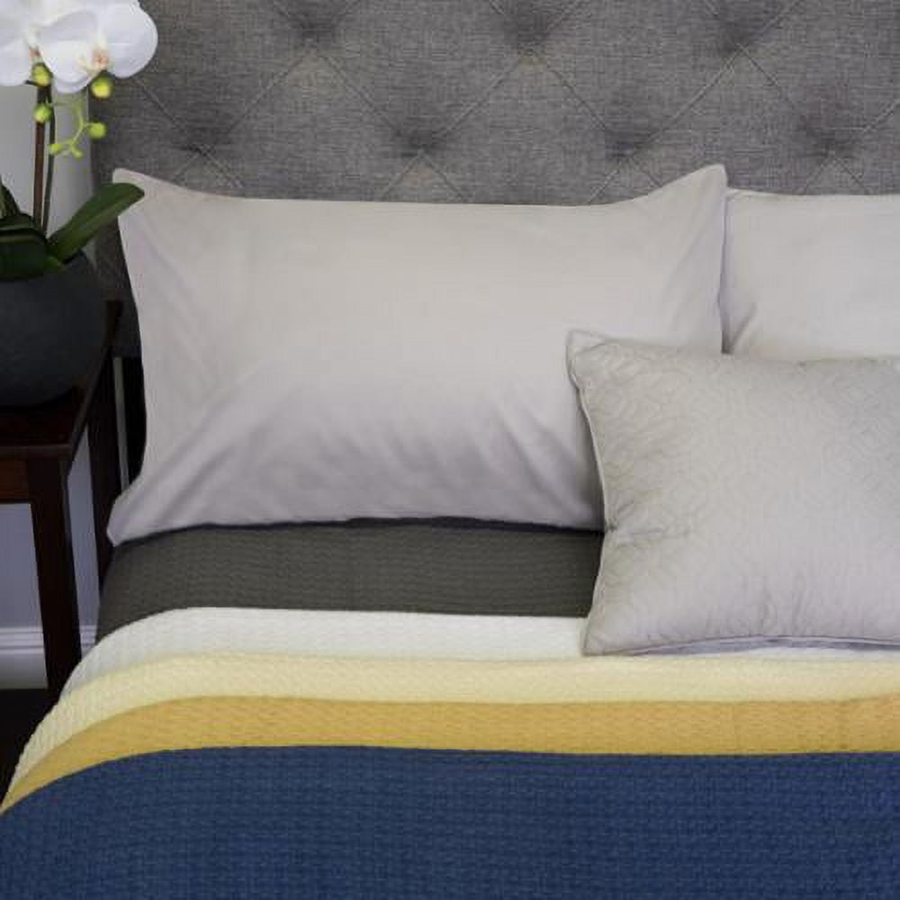 Sweet Home Collection Cotton Basket Weave Textured Blanket Ivory King