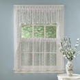 thumbnail image 1 of Sweet Home Collection Elegant White Priscilla Lace Kitchen Curtain Pieces - Tiers/ Swag/ Tailored Valances swag pair 38 x 58, 1 of 1