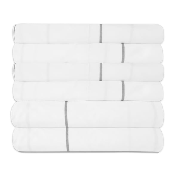 Sweet Home Collection Extra Soft Deep Pocket Window Pane Bedroom Sheet Set - White, Full