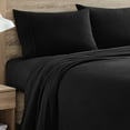 thumbnail image 1 of Sweet Home Collection Flannel Sheet Set Black Full, 1 of 5