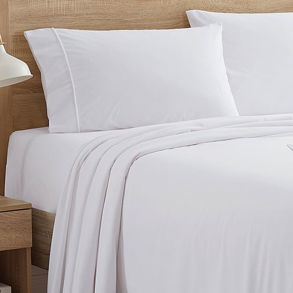 Sweet Home Collection Flannel Sheet Set White Queen