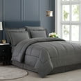thumbnail image 1 of Sweet Home Collection Gray 8 Piece Bed in a Bag Comforter Set with Sheets, King, 1 of 5