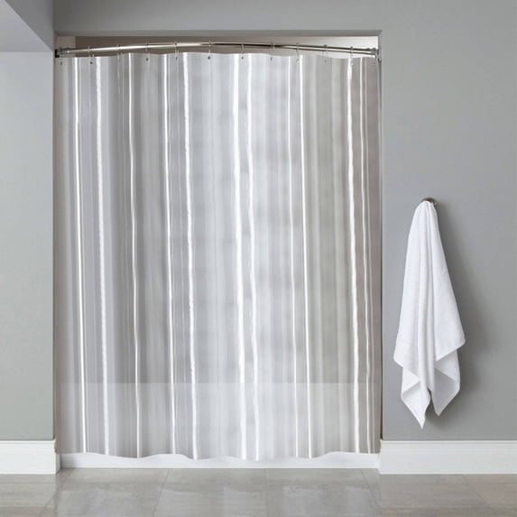 Sweet Home Collection Heavy Weight Shower Liner with Reinforced Mesh Header