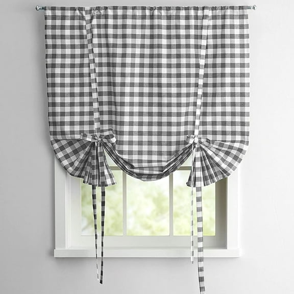 Sweet Home Collection Kitchen Window Curtain Panel Treatment, 63", Gray(Pack of 24)