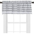 thumbnail image 1 of Sweet Home Collection Kitchen Window Curtain Panel Treatment Decorative Buffalo Check Design, Valance, Gray, 1 of 1