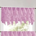 thumbnail image 1 of Sweet Home Collection  Lavender Vertical Ruffled Waterfall Valance and Curtain Tiers valance, 1 of 5