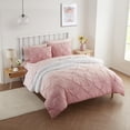 thumbnail image 1 of Sweet Home Collection Loralie Ombre Pintuck BIAB Queen Blush, 1 of 6