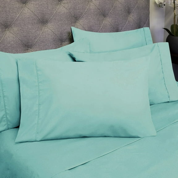 Sweet Home Collection Luxurious Ultra Soft 6-Piece Bed Sheet Set Mist Blue Full