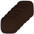 thumbnail image 1 of Sweet Home Collection Memory Foam Honeycomb Non-Slip Back 16" x 16" Chair Pad - Brown, 6 Pack, 1 of 7