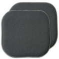 thumbnail image 1 of Sweet Home Collection Memory Foam Honeycomb Non-Slip Back 16" x 16" Chair Pad - Gray, 2 Pack, 1 of 7