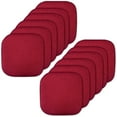 thumbnail image 1 of Sweet Home Collection Memory Foam Honeycomb Non-Slip Back 16" x 16" Chair Pad - Red, 12 Pack, 1 of 7