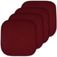 thumbnail image 1 of Sweet Home Collection Memory Foam Honeycomb Non-Slip Back 16" x 16" Chair Pad - Wine, 4 Pack, 1 of 7