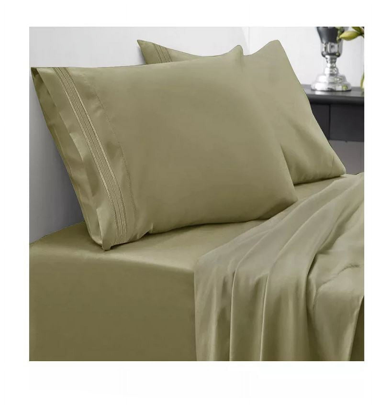 Olive Queen Ultra Soft Microfiber 4-Piece Sheet Set