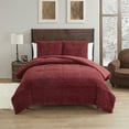 thumbnail image 1 of Sweet Home Collection Mika Faux Fur Animal Comforter Set - Queen Burgundy, 1 of 5