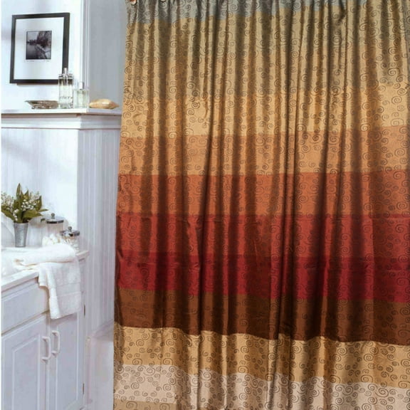 Sweet Home Collection Miramar Fabric Bathroom Shower Curtain