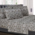 thumbnail image 1 of Sweet Home Collection Monaco Geometric Pattern 1500 Series 6 Piece Sheet Set Taupe, Queen, 1 of 6