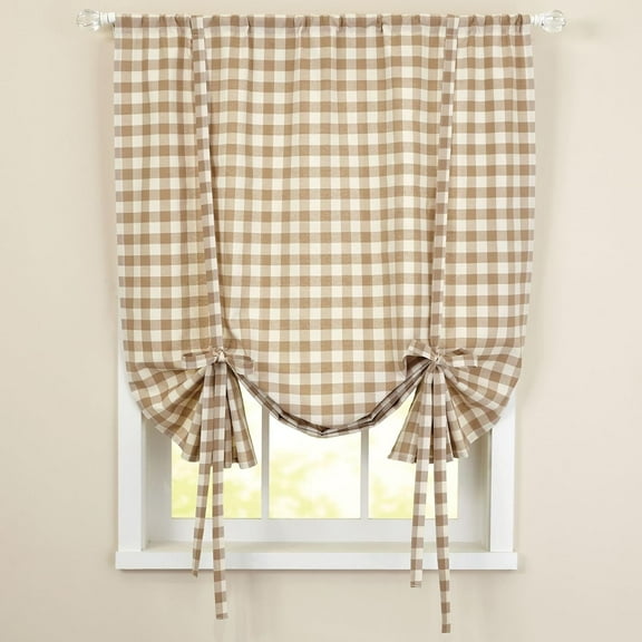 Sweet Home Collection Panel Treatment Kitchen Window Curtain Shade, 63", Taupe