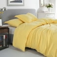 thumbnail image 1 of Sweet Home Collection Premium Quality Washed Crinkled Duvet Cover King Yellow, 1 of 6