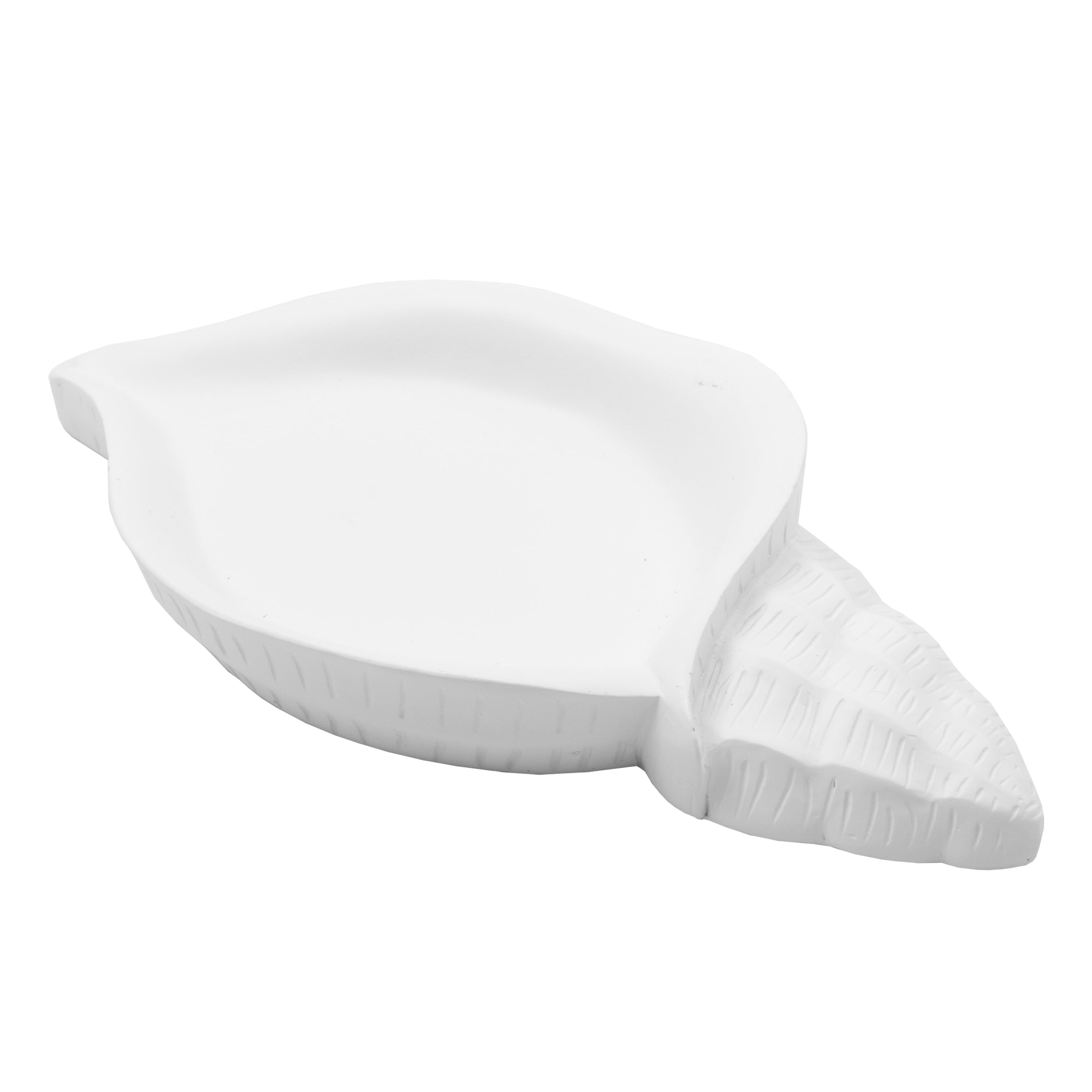 White Seashell Shaped Resin Soap Plate for Powder Room