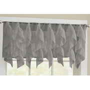Sweet Home Collection Sheer Voile Vertical Ruffle Window Curtain 12" Valance