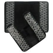 Sweet Home Collection Sinatra Banded Bathroom Rug Set