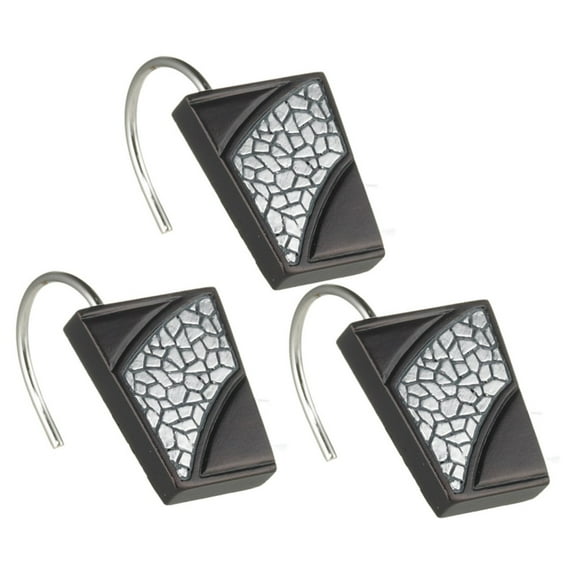 Sweet Home Collection Sinatra Orb Collection - Bathroom Shower Curtain Hooks