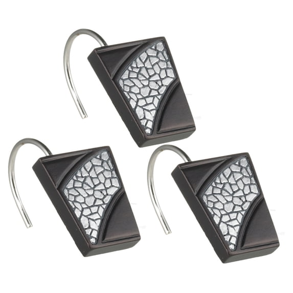 Sweet Home Collection Sinatra Orb Collection - Bathroom Shower Curtain Hooks