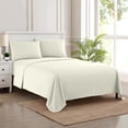 thumbnail image 1 of Sweet Home Collection Soft Microfiber 5-piece Split King Bed Sheet Set Ivory, 1 of 5