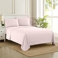 thumbnail image 1 of Sweet Home Collection Soft Microfiber 5-piece Split King Bed Sheet Set Pale Pink, 1 of 5