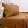 thumbnail image 1 of Sweet Home Collection Solid Microfiber Deep Pocket 1800 Thread Count Sheet Sets, King Queen, Brown, 1 of 3