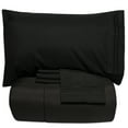 thumbnail image 1 of Sweet Home Collection Solid Microfiber Deep Pocket Lightweight Washable Bed-in-a-Bag Sets, Queen, Black, 5-Pieces, 1 of 5