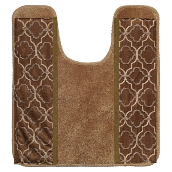 Sweet Home Collection Spindle Gold Contour Commode Rug