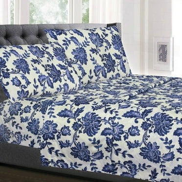 Sweet Home Collection Tuscany 4-Piece Patterned Deep Pocket Sheet Set Full