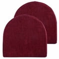 thumbnail image 1 of Sweet Home Collection U-Shape Molded Memory Foam Chair Pads With Ties Wine 2 Pack, 1 of 3