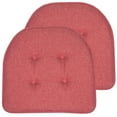 thumbnail image 1 of Sweet Home Collection U-Shaped Memory Foam Tufted Non Slip Chair Pads - 2 PK, Peach, 1 of 3