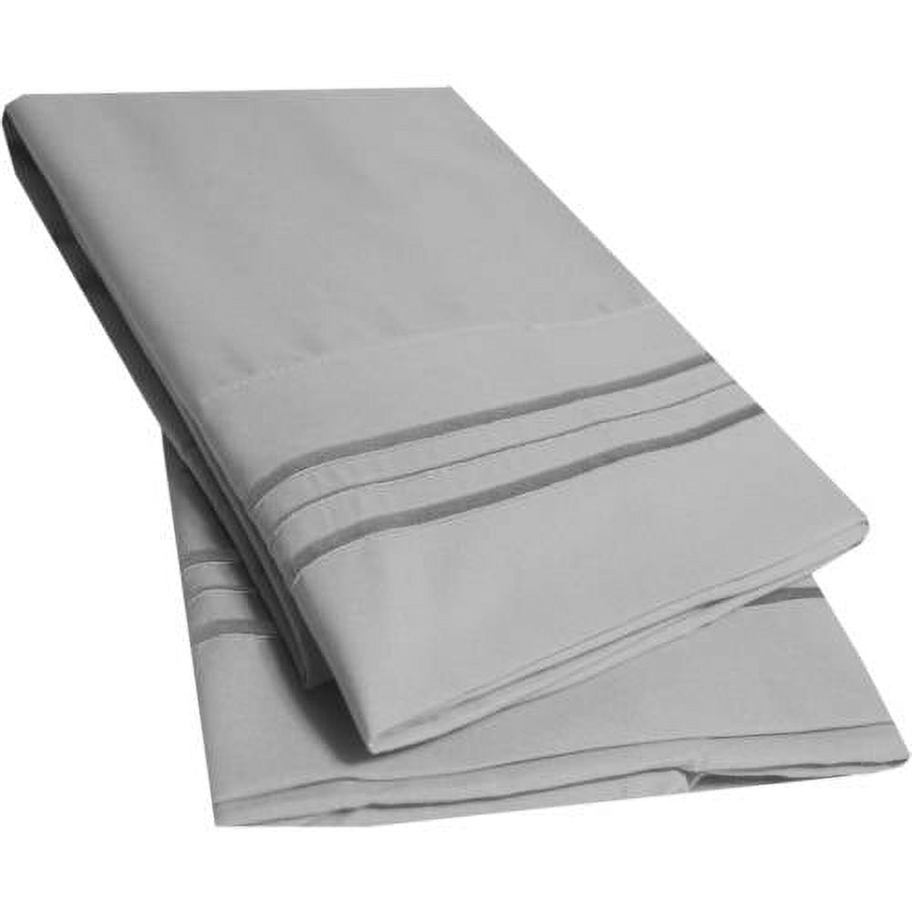 Sweet Home Collection Ultra-Soft 1500 Series Microfiber Embroidered Pillowcase, 2-Pack