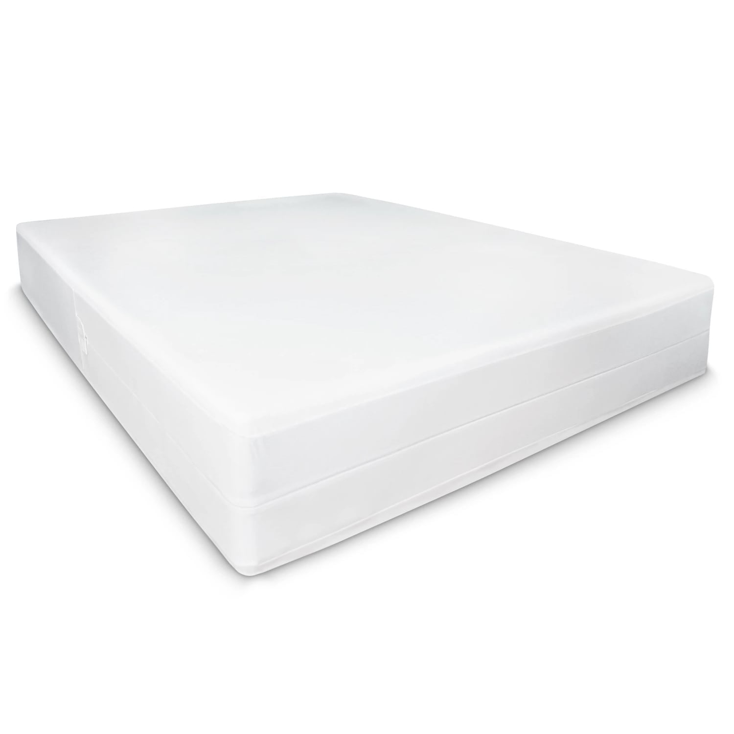 California King White Waterproof Zippered Box Spring Protector
